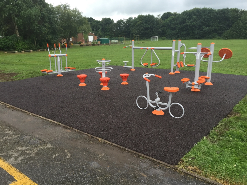 How should the community fitness equipment be maintained?