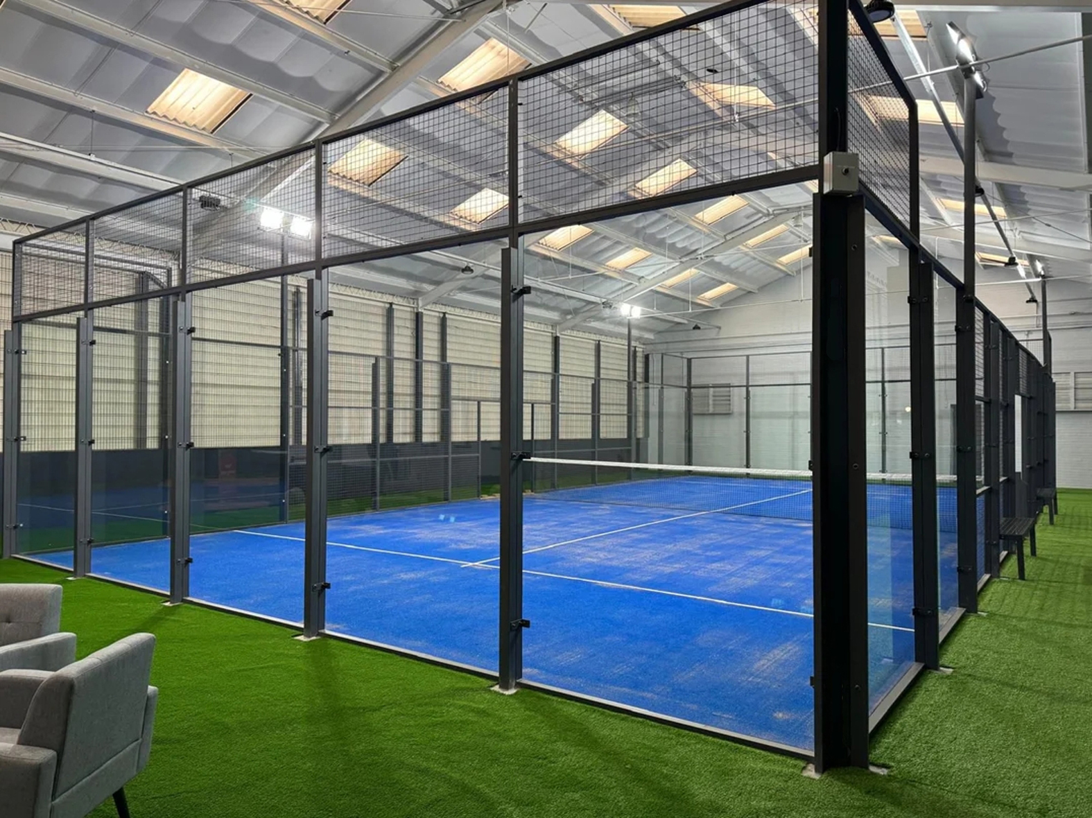 Professional padel court construction